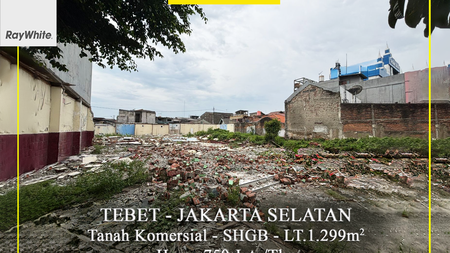 FOR RENT Tanah Komersial Izin Pembangunan 9 lantai Tebet Jakarta Selatan