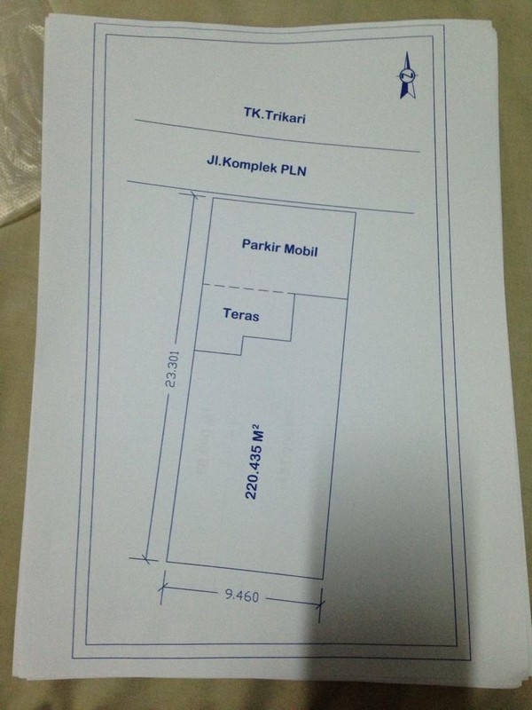 Rumah 2 Lantai - Akses Jalan 2 Mobil - Lokasi Komplek PLN Cililitan Besar Kramat Jati Jaktim