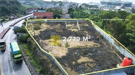 Tanah luas 2279 view laut di bakauheni, lampung selatan