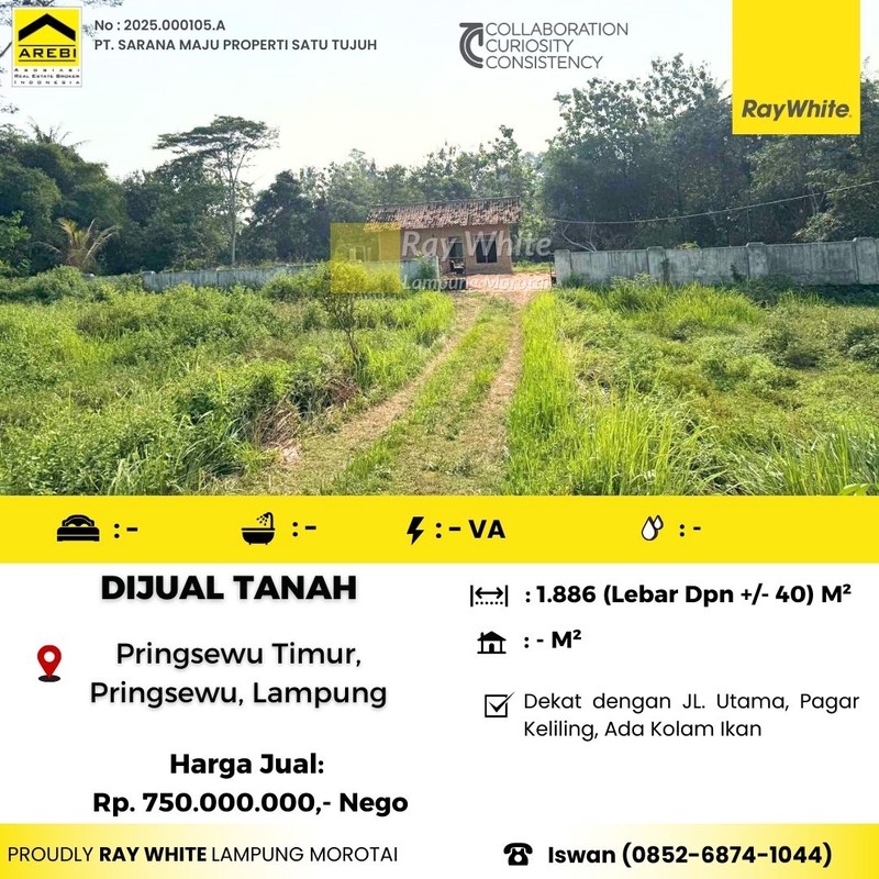 dijual tanah murah pringsewu