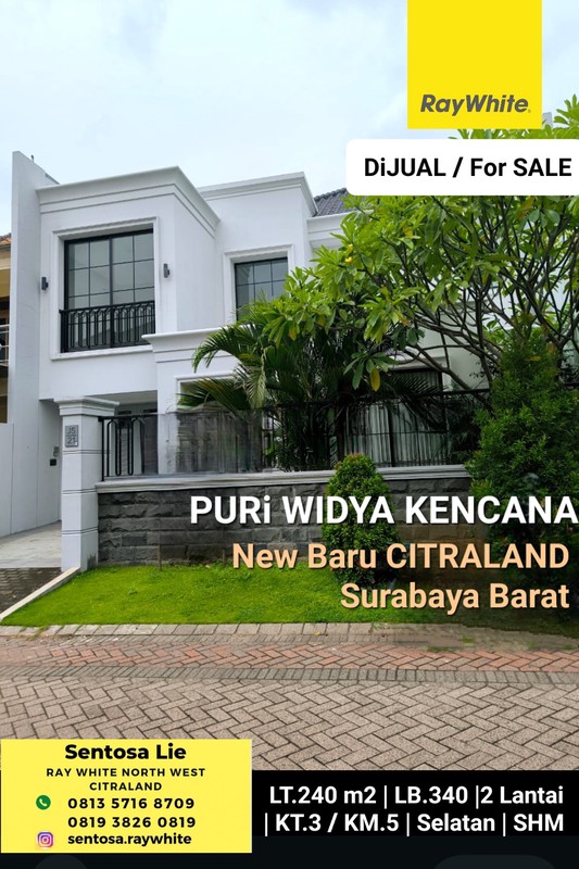 6 Milyar-an Dijual Rumah Baru Puri Widya Kencana Citraland Surabaya Barat Dekat G Walk Citraland , Sekolah Ciputra , Unesa