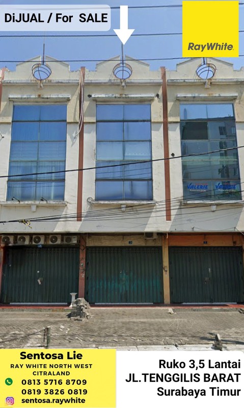 2 Milyaran Dijual Ruko Raya Tenggilis Barat - Hadap Nol Jalan Raya Komersial Area Cocok Buat Segala Usaha Dekat Ubaya Tenggilis Mejoyo, Superindo Raya Jemursari