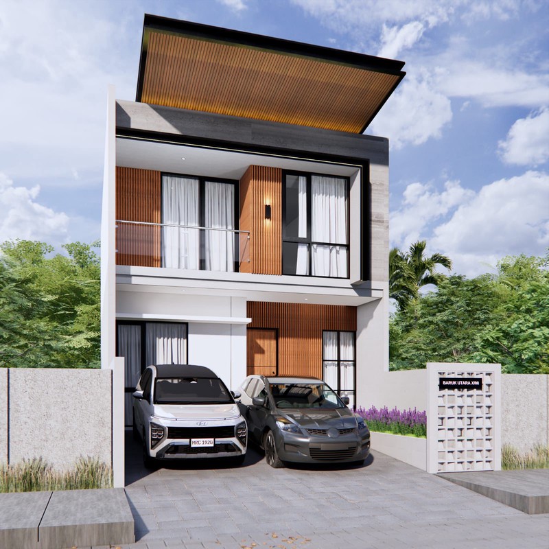 2 Milyar-an Dijual Rumah Baru Baruk Utara - Kedung Baruk - Rungkut - Surabaya Timur - New Modern 2 Lantai Rungkut Surabaya Timur