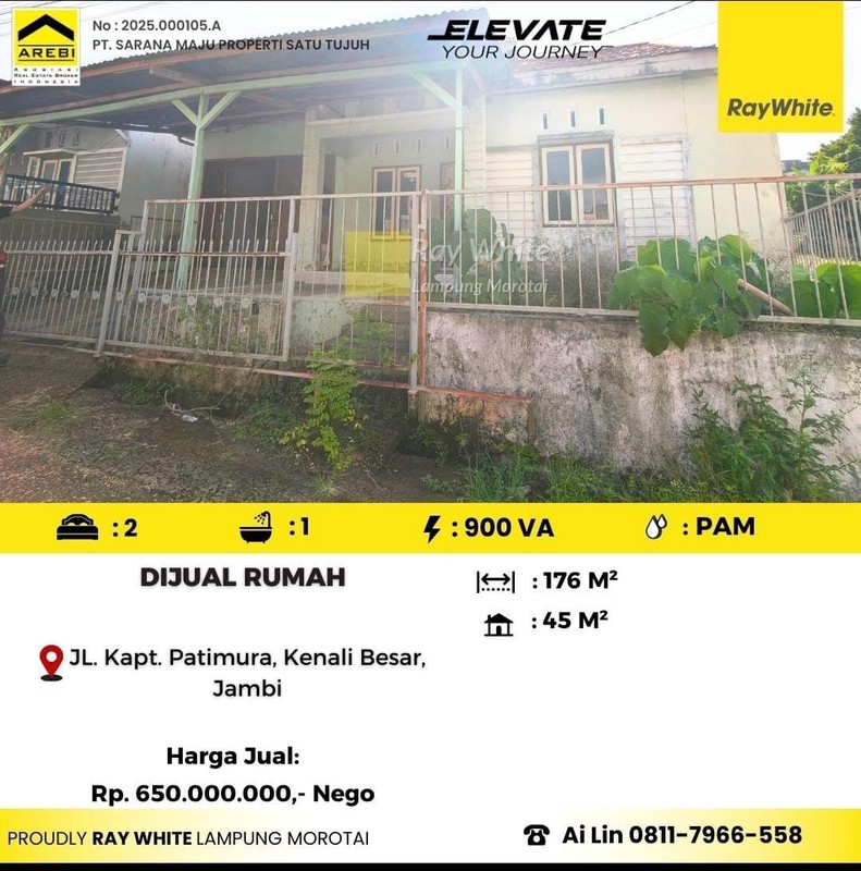 Dijual rumah di Kenali besar,Jambi