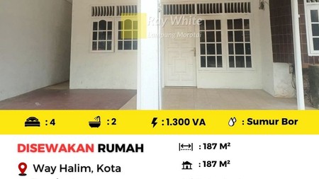 Disewakan rumah di way halim