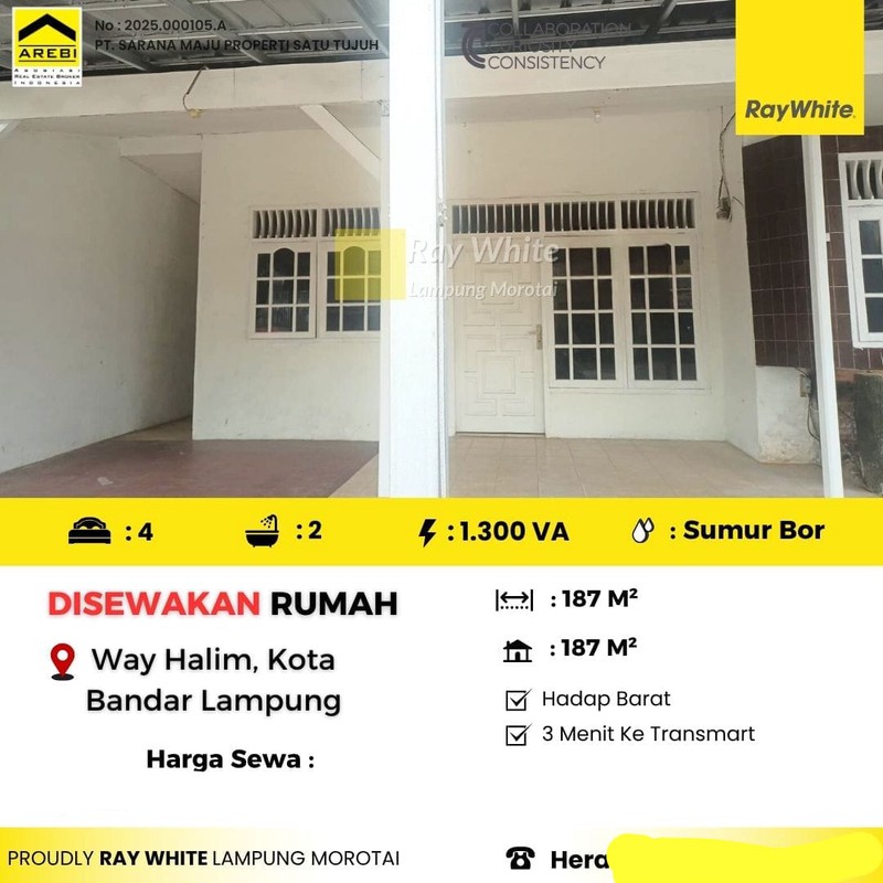 Disewakan rumah di way halim