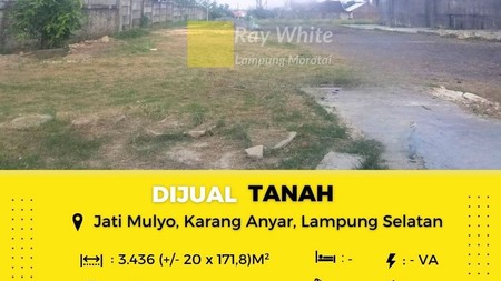 Dijual tanah di Jati Agung 