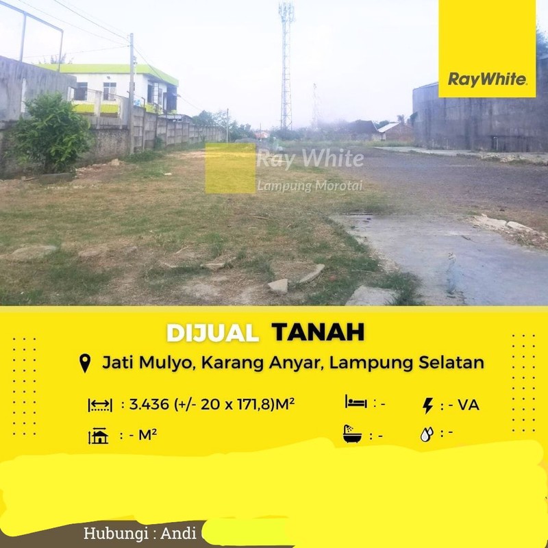Dijual tanah di Jati Agung 