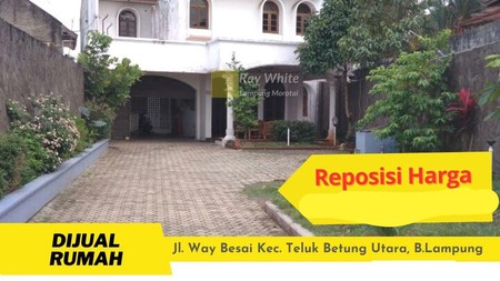Dijual cepat dan murah rumah di jl. Way besai