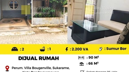 Dijual rumah di perum Villa Bougenville sukarame