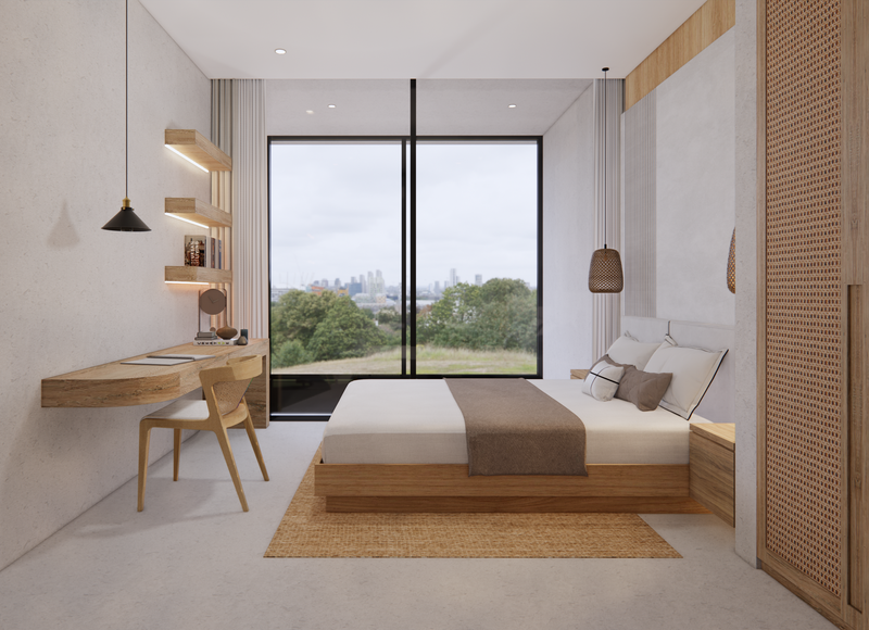 Leasehold for Sale - Brand new luxury tropical villa 2 bedrooms with open concept living area with roof and balcony in Pererenan - Bali