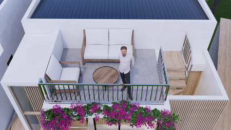 Leasehold for Sale - Brand new luxury tropical villa 3 bedrooms  with open concept living area with roof and balcony in Pererenan - Bali