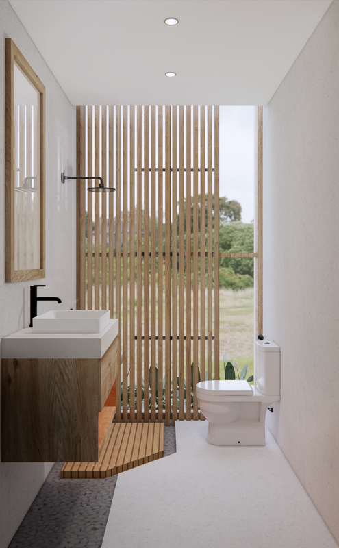 Leasehold for Sale - Brand new luxury tropical villa 3 bedrooms  with open concept living area with roof and balcony in Pererenan - Bali