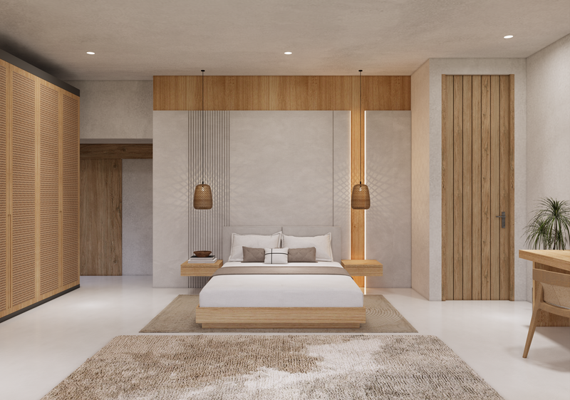 Leasehold for Sale - Brand new luxury tropical villa 3 bedrooms  with open concept living area with roof and balcony in Pererenan - Bali