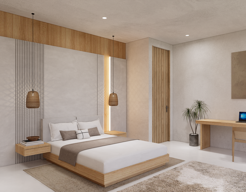 Leasehold for Sale - Brand new luxury tropical villa 3 bedrooms  with open concept living area with roof and balcony in Pererenan - Bali