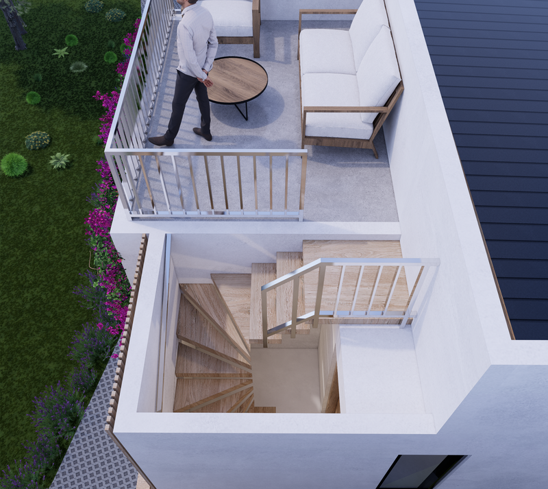 Leasehold for Sale - Brand new luxury tropical villa 3 bedrooms with open concept living area with roof and balcony in Pererenan - Bali