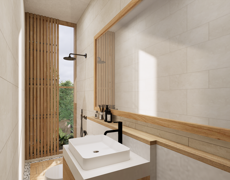 Leasehold for Sale - Brand new luxury tropical villa 3 bedrooms with open concept living area with roof and balcony in Pererenan - Bali