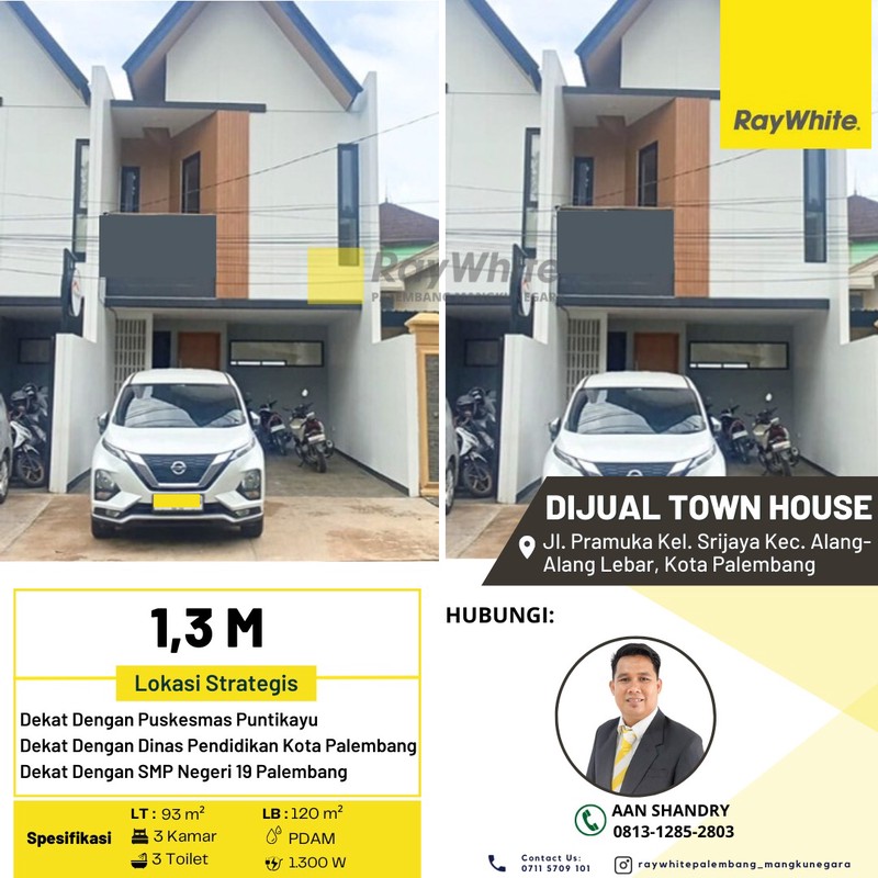 Dijual Town House Murah di Kota Palembang