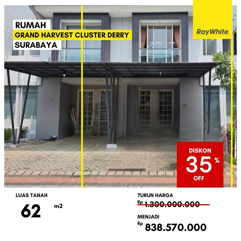 Dijual Rumah Lelang di Grand Harvest Cluster Derry Surabaya