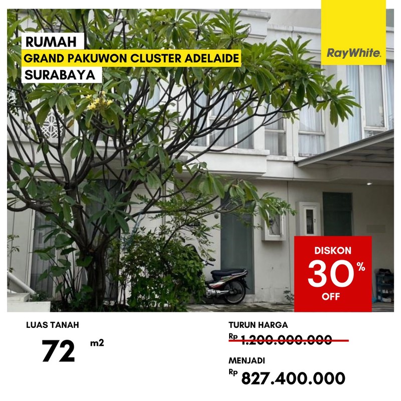 Dijual Rumah Lelang di Grand Pakuwon Adelaide Surabaya Barat