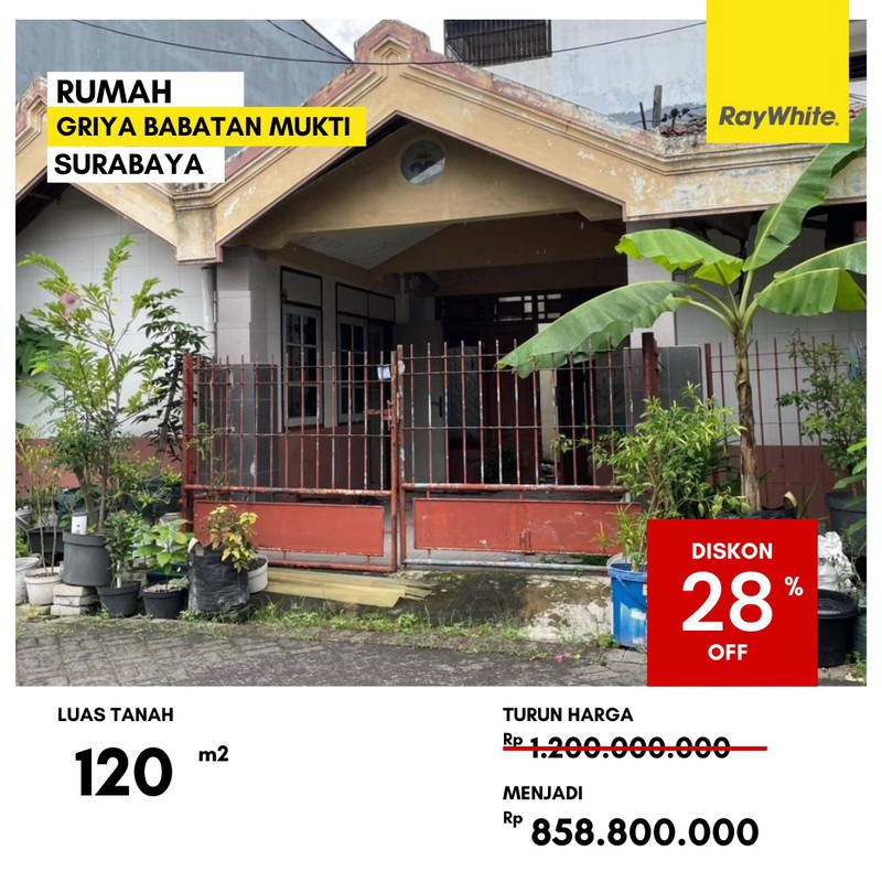 Dijual Rumah Lelang di Griya Babatan Mukti Surabaya