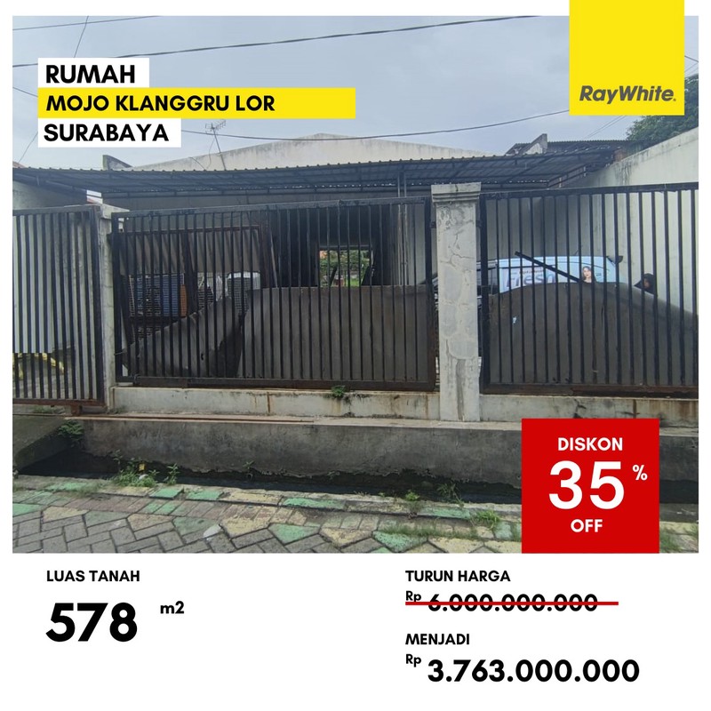 Dijual Rumah Lelang di Mojo Klanggru Lor Surabaya