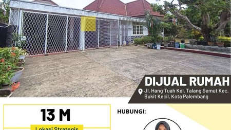 Dijual Rumah di Jl. Hang Tuah Kel. Talang Semut Kec. Bukit Kecil, Kota Palembang