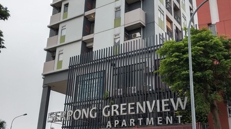 ROOM TYPE STUDIO FULLY FURNISHED DI SERPONG GREENVIEW APARTMENT DIJUAL CEPAT, GUDANG LENGKONG TIMUR, BSD CITY, TANGERANG SELATAN