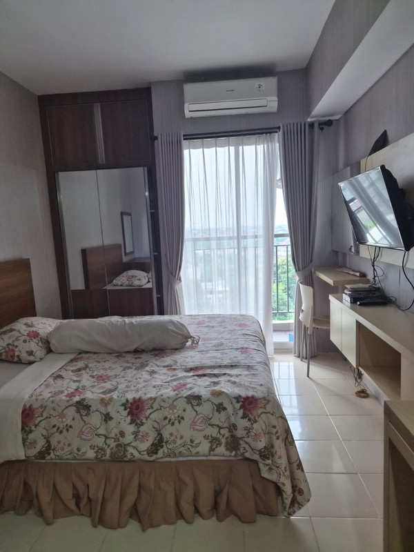 ROOM TYPE STUDIO FULLY FURNISHED DI SERPONG GREENVIEW APARTMENT DIJUAL CEPAT, GUDANG LENGKONG TIMUR, BSD CITY, TANGERANG SELATAN