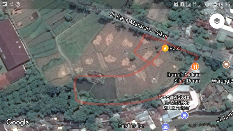 265. Dijual murah Tanah Jalan Ahmad Yani, Sandubaya, Dasan Tereng Mataram Lombok 