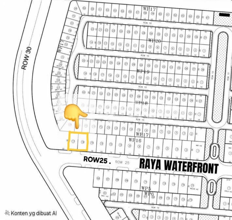 Dijual Dua Jejer Tanah Kavling Raya Waterfront Dekat Universitas Ciputra CITRALAND Surabaya 