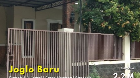 Rumah Komplek Joglo Baru Hadap Timur  Jakarta Barat 