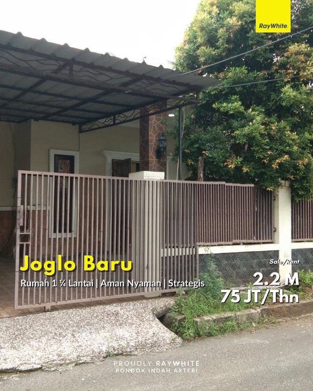 Rumah Komplek Joglo Baru Hadap Timur  Jakarta Barat 