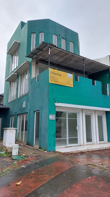 Ruko 3 lantai hook di Jungle Land Avenue, Sentul City, disewakan siap usaha cafe, restoran, kantor, strategis di tepi jalan utama