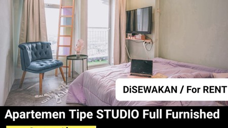 MURAH Disewakan Apartemen Benson Tipe Studio Full Furnished Modern Mewah - Lantai 19 - Best City View -  akses Pakuwon Mall Surabaya Barat