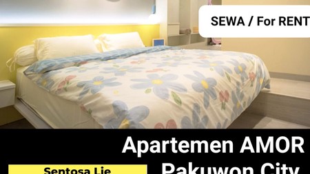 Disewakan Apartemen Amor tipe 2 Bedroom Full Furnished  Modern Mewah - Lantai 29 - Best City View -  akses Pakuwon City Mall Surabaya Timur