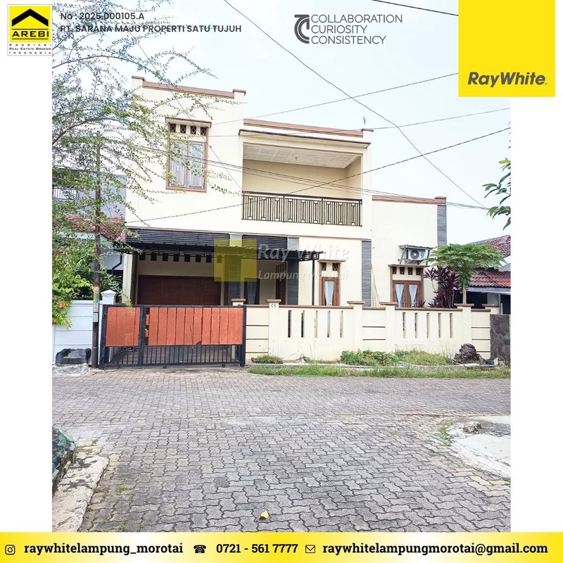 DI JUAL RUMAH PERUMAHAN KEDAMAIAN INDAH RUMAH DUA LANTAI BANDAR LAMPUNG 