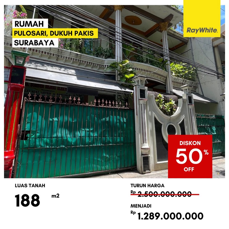 Dijual Rumah Lelang di Pulosari Dukuh Pakis Surabaya