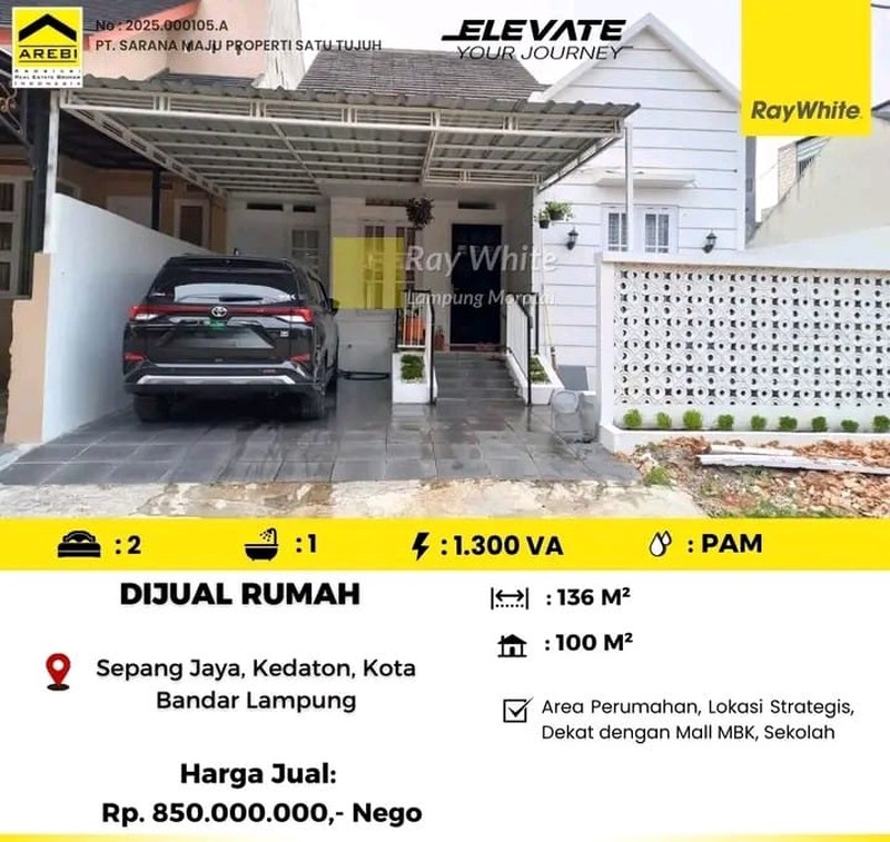 Dijual rumah yang berlokasi di Sepang jaya Kedaton Kota Bandar Lampung