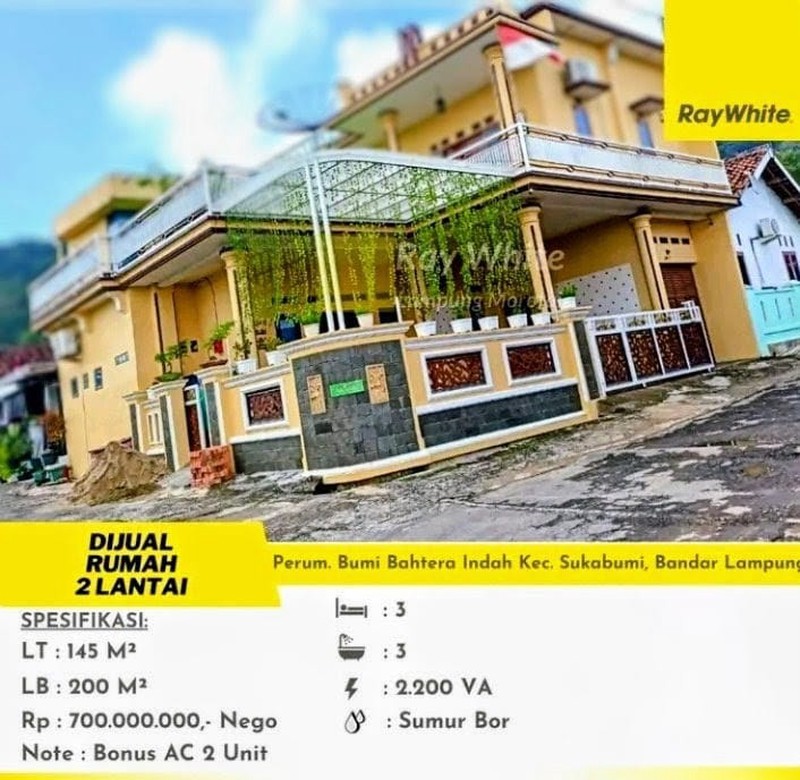 DIJUAL RUMAH BERLOKASI DI PERUM BUMI BAHTERA BARU SUKABUMI KOTA BANDAR LAMPUNG