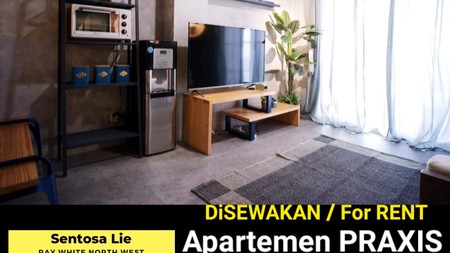 Disewakan Apartemen Praxis tipe 1 Bedroom Full Furnished  Modern Mewah - Lantai 16 - Best City View -  Surabaya Pusat Kota dekat Tunjungan Plaza, Perkantoran Basuki Rachmat