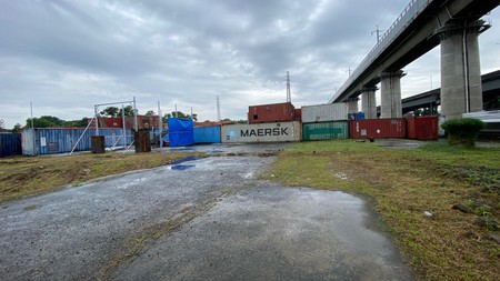 Bekasi tambun tanah 1267 posisi langsung akses tol disewakan dikontrakan untuk workshop