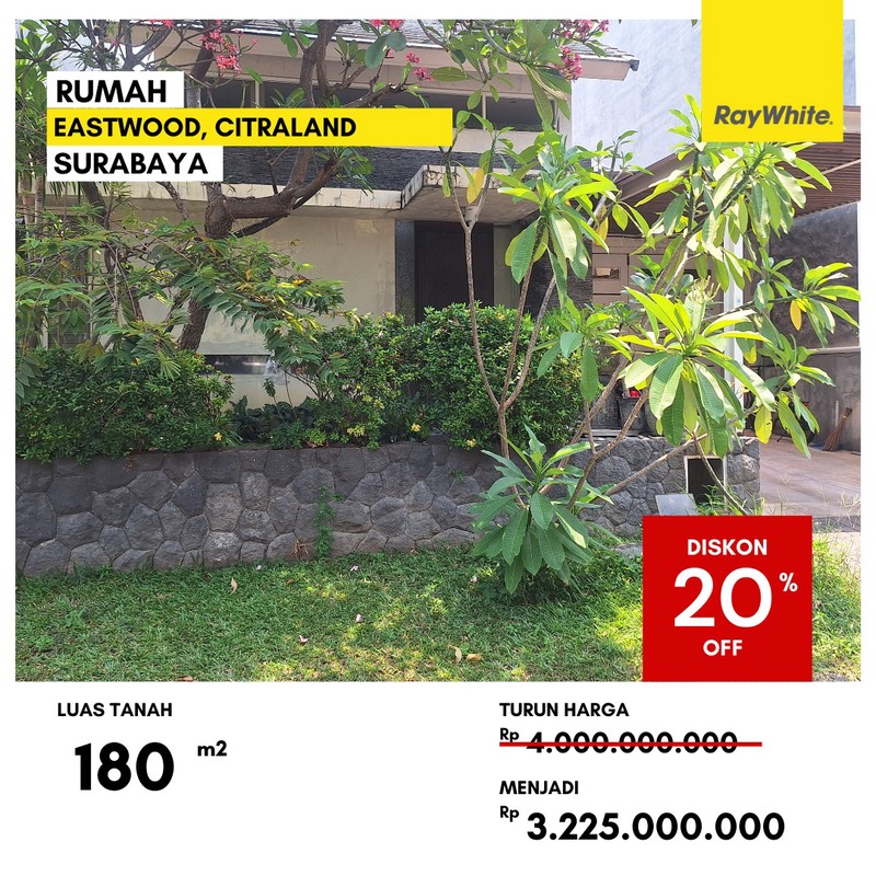 Dijual Rumah Lelang Murah di Eastwood Citraland Surabaya