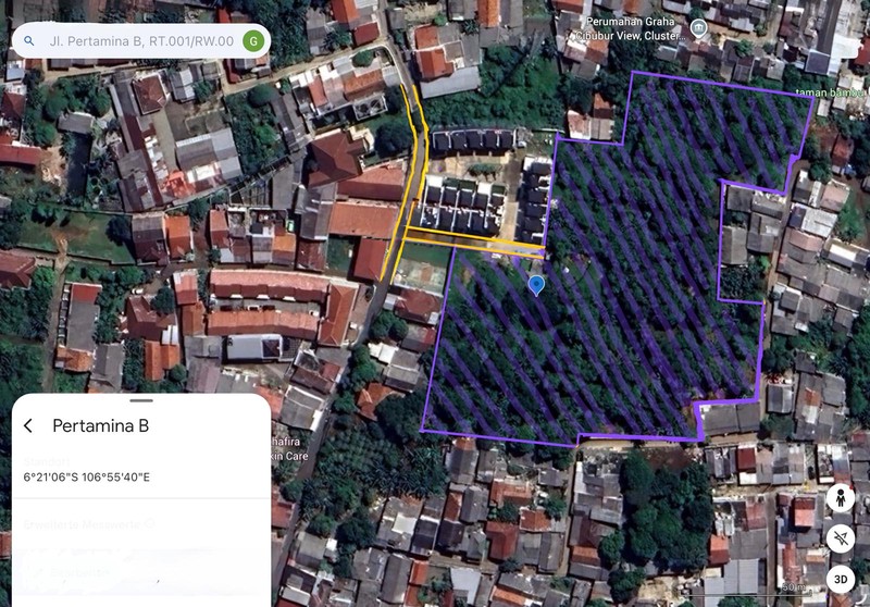 TANAH LUAS UNTUK PERUMAHAN 1,2 HEKTAR BUTUH CEPAT TERJUAL LOKASI BAGUS