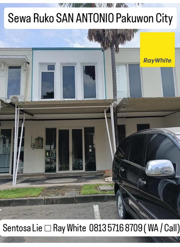 Disewakan Ruko San Antonio Pakuwon City Surabaya Timur - Parkiran Mobil Luas 