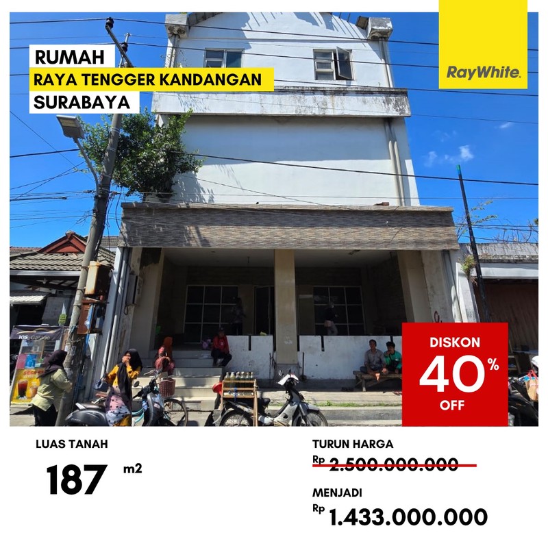 Dijual Rumah Lelang di Jl Raya Tengger Kandangan Surabaya