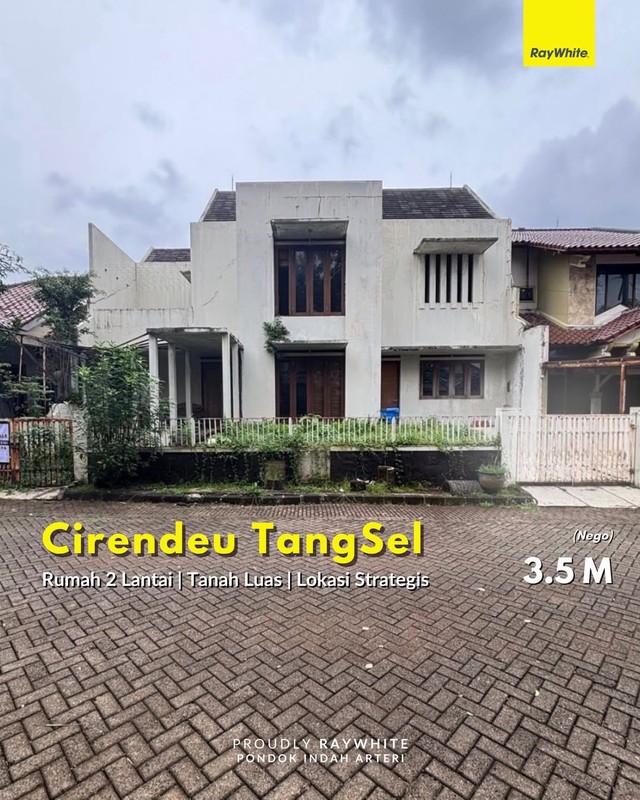 Rumah Besar Cireunde Under Market Dekat MRT Lebak Bulus 