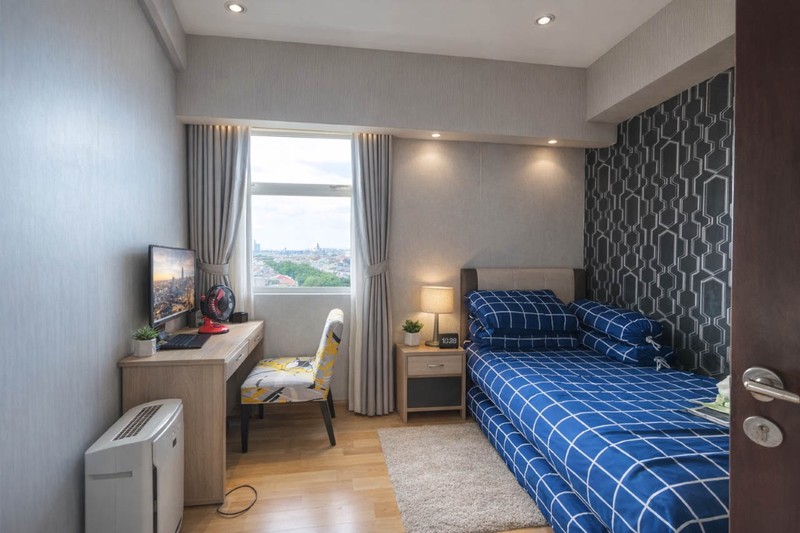 Apartemen  Sherwood Kelapa Gading, 3 kamar tidur dengan view city, lantai vinyl di kamar tidur, semi furnish