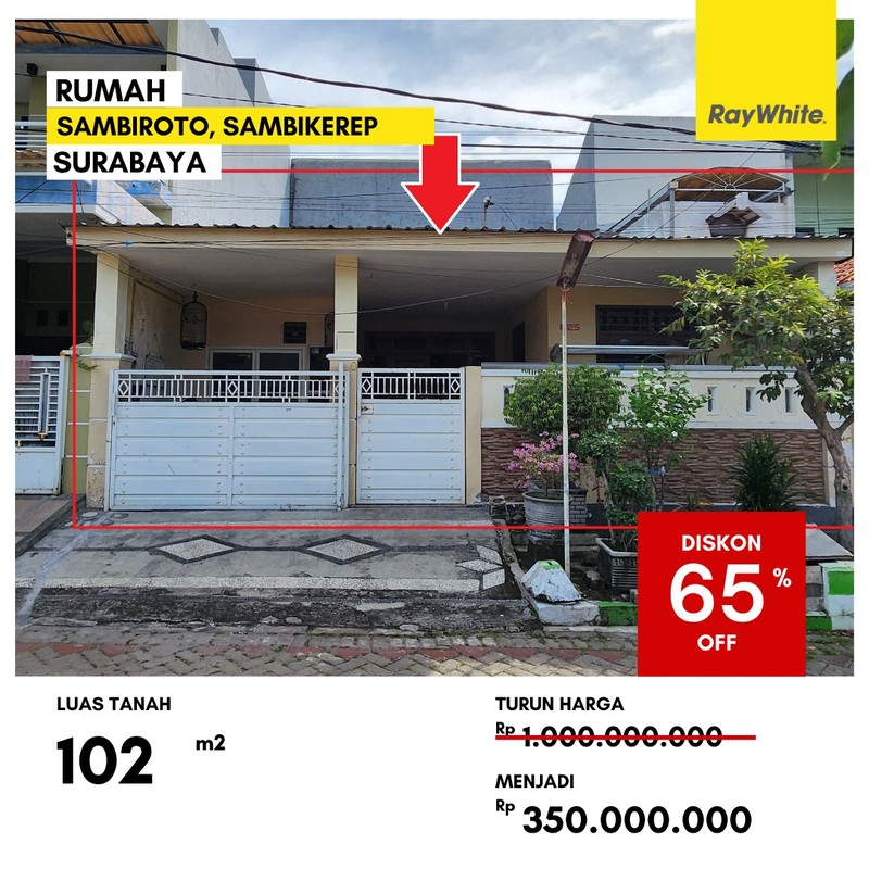 Dijual Rumah Lelang Murah di Sambiroto Sambikerep Surabaya Barat