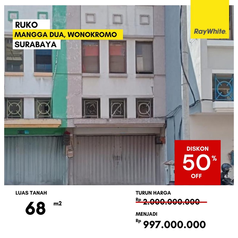 Dijual Ruko Lelang Murah di Ruko Mangga Dua Jagir Wonokromo Surabaya